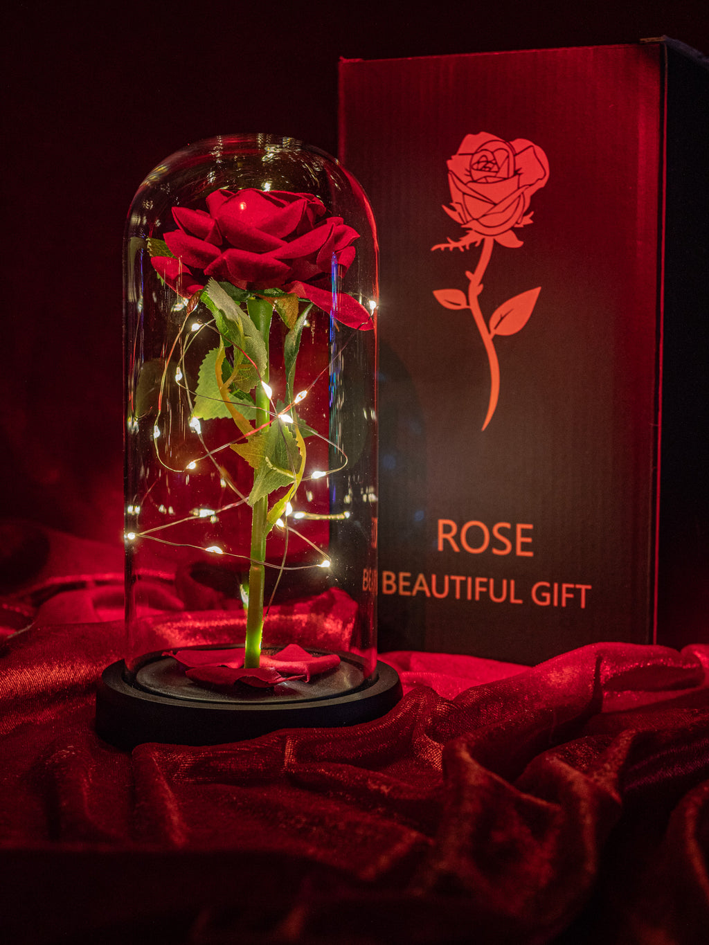 Klasyczna Czerwień z opadłymi płatkami