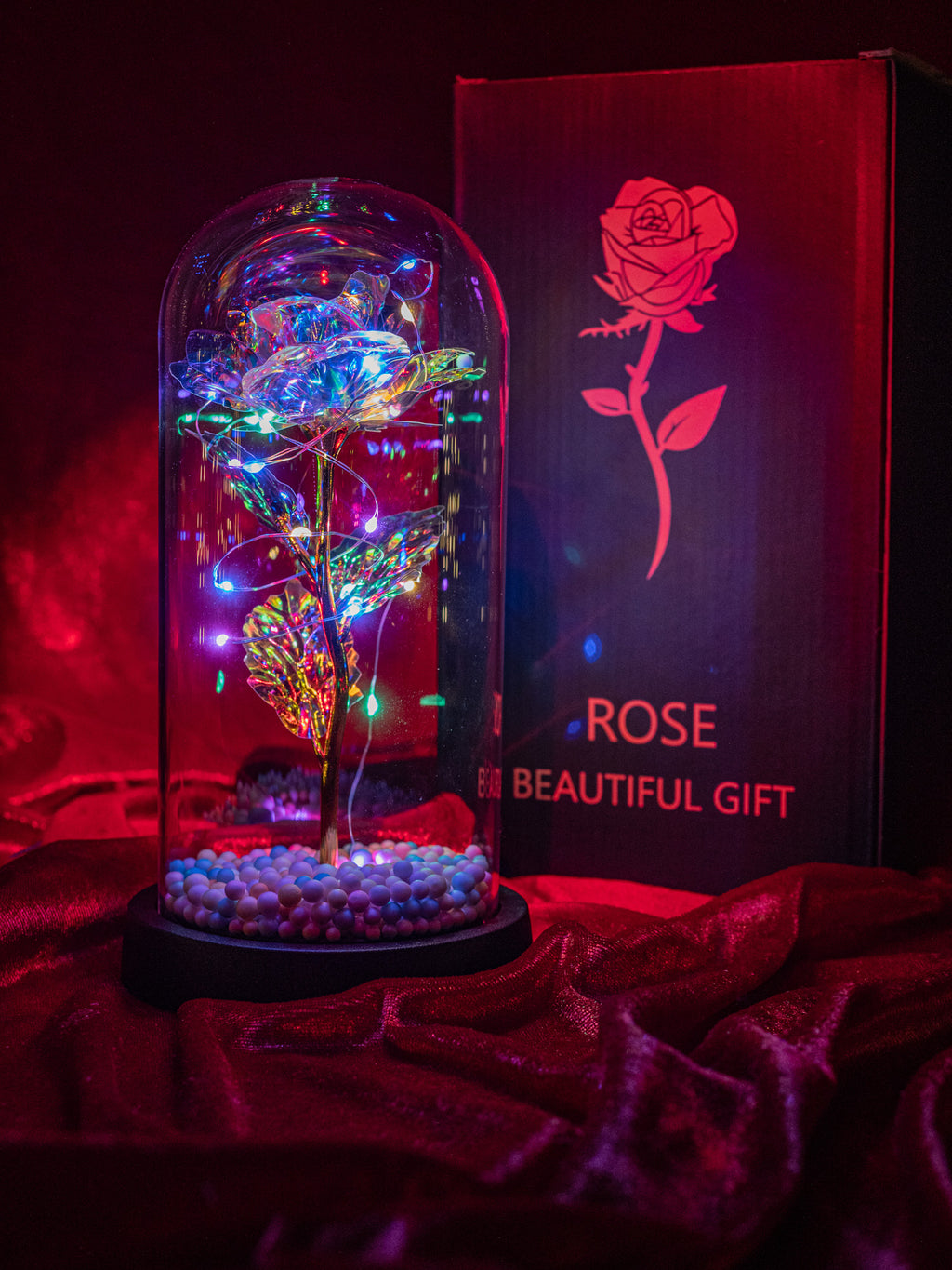 Galaktyczna zorza z kolorowymi perłami